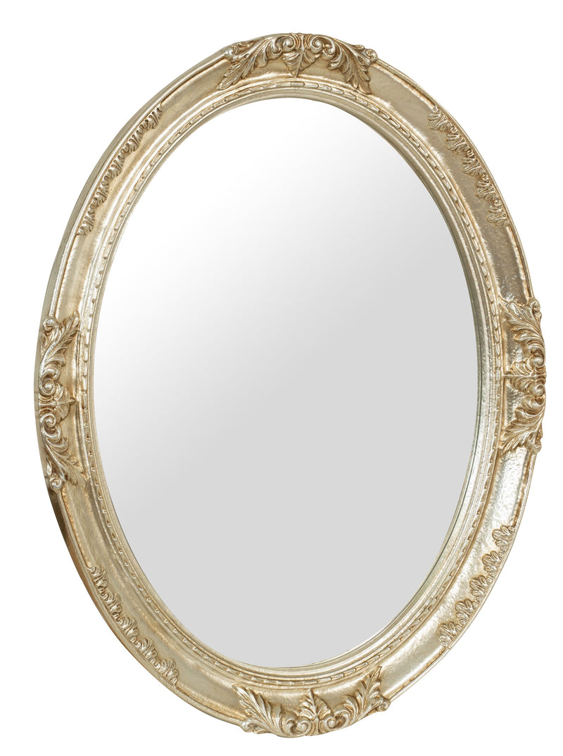 Biscottini SPECCHIERA DA PARETE IN LEGNO FINITURA FOGLIA ARGENTO ANTICO MADE IN ITALY