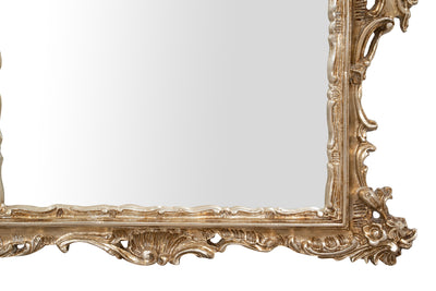 Biscottini SPECCHIERA DA PARETE IN LEGNO FINITURA FOGLIA ARGENTO ANTICO MADE IN ITALY