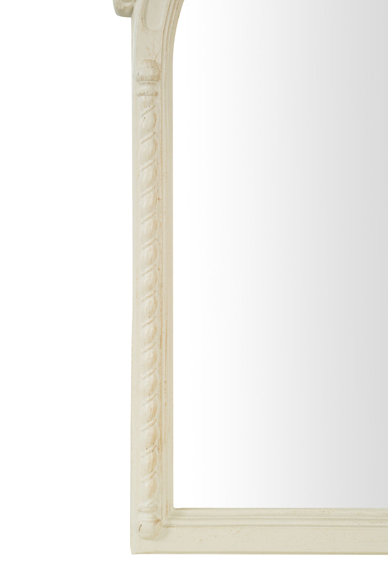 Biscottini SPECCHIERA DA PARETE IN LEGNO FINITURA BIANCA ANTICATA MADE IN ITALY Specchio