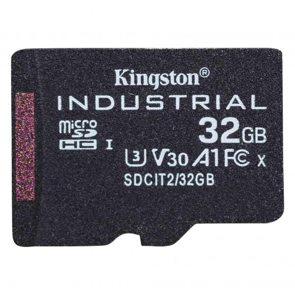 Kingston Technology Scheda microSDHC Industriale 32GB C10 A1 pSLC Confezione Singola senza Adattatore (32GB MICROSDHC INDUSTRIAL C10 - A1 PSLC CARD SINGLEPACK W/O ADPT)
