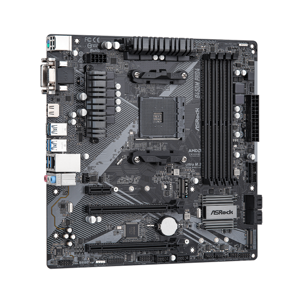 ASRock B450M Pro4 R2.0 - scheda madre - micro ATX - Socket AM4 - Chipset AMD B450 - USB-C Gen2, USB 3.2 Gen 1, USB 3.2 Gen 2 - Gigabit LAN - grafica integrata (CPU richiesta)