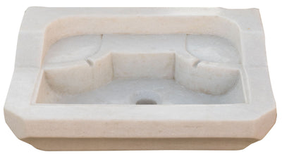 Biscottini Lavandino in marmo bianco L51xPR41xH15 cm Vasca realizzata completamente