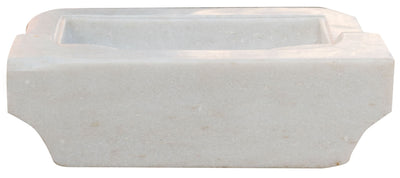 Biscottini Lavandino in marmo bianco L51xPR41xH15 cm Vasca realizzata completamente