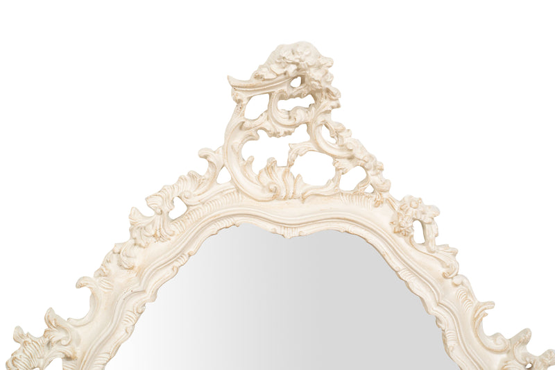 Biscottini SPECCHIERA DA PARETE IN LEGNO FINITURA BIANCA ANTICATA MADE IN ITALY Specchio