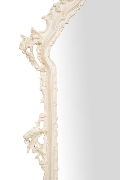 Biscottini SPECCHIERA DA PARETE IN LEGNO FINITURA BIANCA ANTICATA MADE IN ITALY Specchio