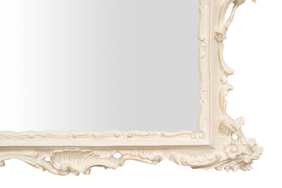 Biscottini SPECCHIERA DA PARETE IN LEGNO FINITURA BIANCA ANTICATA MADE IN ITALY Specchio