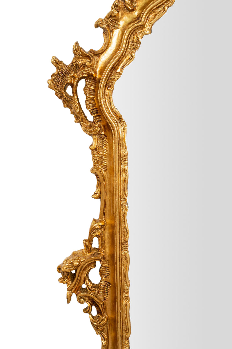 Biscottini SPECCHIERA DA PARETE IN LEGNO FINITURA FOGLIA ORO ANTICATO MADE IN ITALY