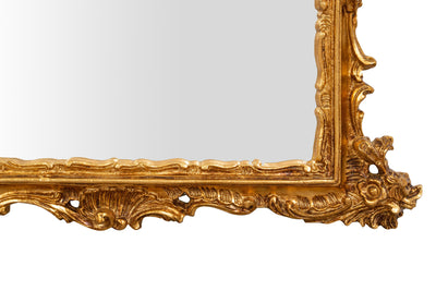 Biscottini SPECCHIERA DA PARETE IN LEGNO FINITURA FOGLIA ORO ANTICATO MADE IN ITALY