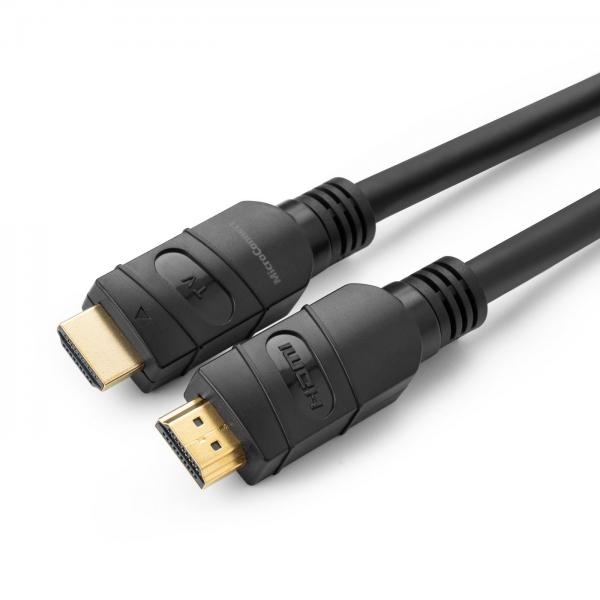 Microconnect MC-HDM191915V2.0AMP cavo HDMI 15 m HDMI tipo A [Standard] Nero (HDMI Cable 4K Active, 15m - with amplifier HDMI 2.0 - 4K@60Hz 4:4:4 Active 18 Gbps. 4K@60Hz, HDCP, CEC - Warranty: 300M)