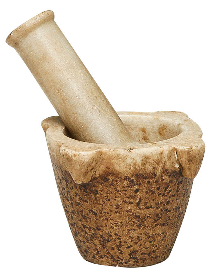 Biscottini Mortaio completo di pestello in marmo L15xPR15xH10 cm