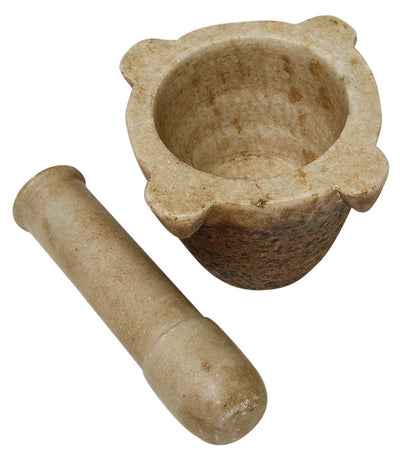 Biscottini Mortaio completo di pestello in marmo L15xPR15xH10 cm