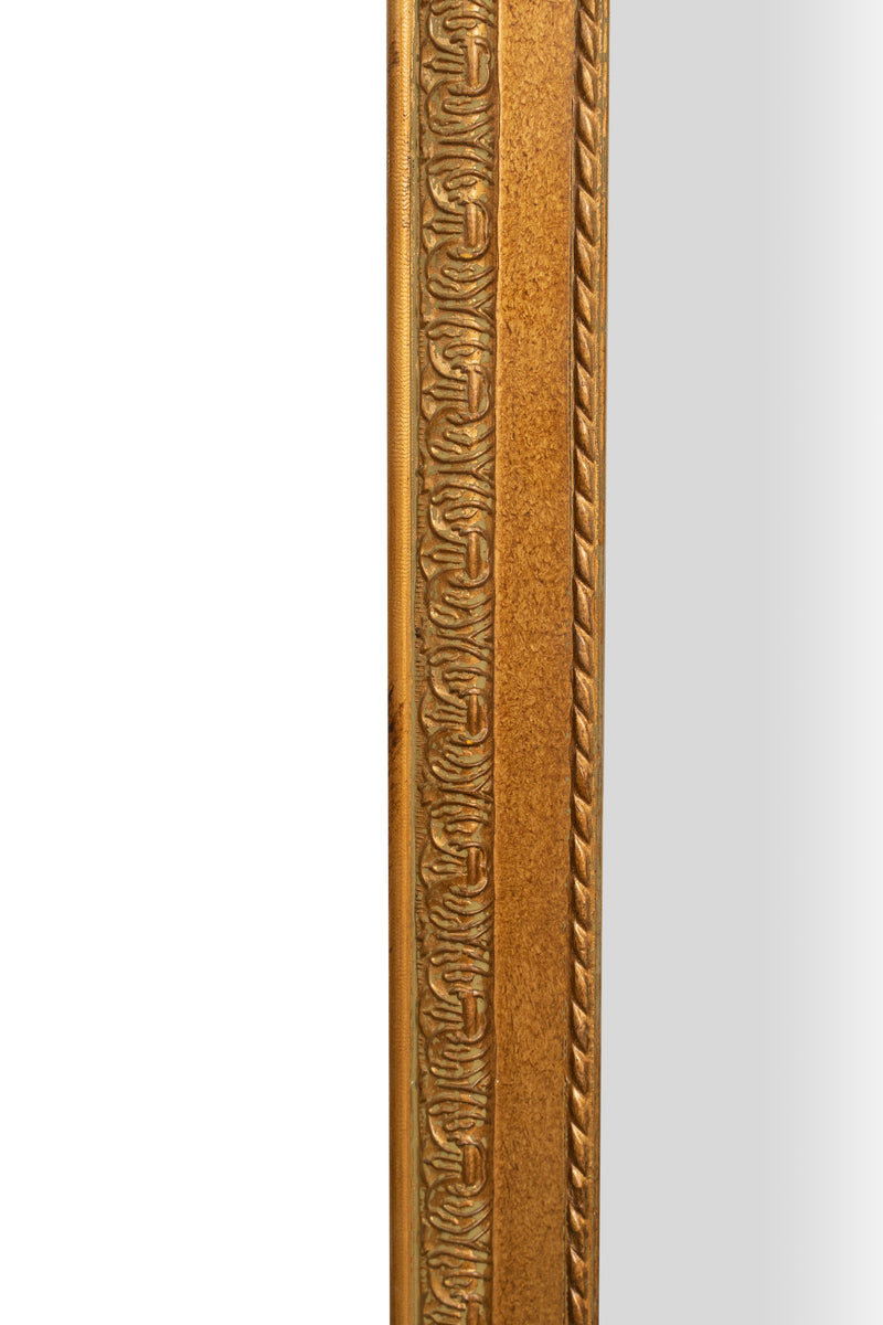 Biscottini Specchiera da appendere L35xPR4xH90 cm finitura foglia oro anticato. Specchio