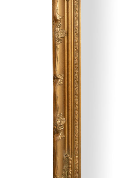 Biscottini Specchio Specchiera da parete e appendere verticale/orizzontale L64xPR4xH74 cm finitura foglia oro anticato.