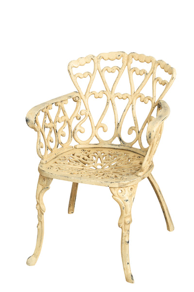 Biscottini Sedia in ghisa da esterno da giardino da pranzo finitura anticata