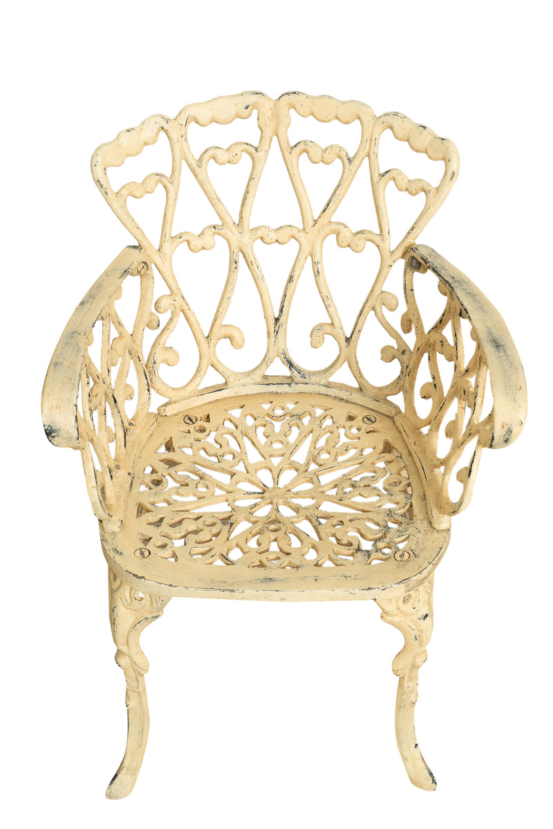 Biscottini Sedia in ghisa da esterno da giardino da pranzo finitura anticata