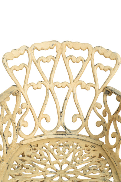 Biscottini Sedia in ghisa da esterno da giardino da pranzo finitura anticata