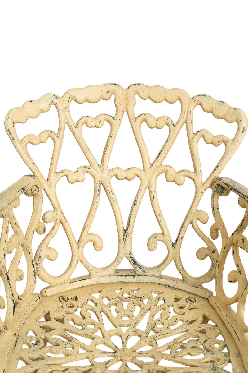 Biscottini Sedia in ghisa da esterno da giardino da pranzo finitura anticata