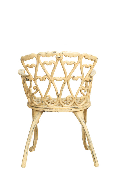 Biscottini Sedia in ghisa da esterno da giardino da pranzo finitura anticata