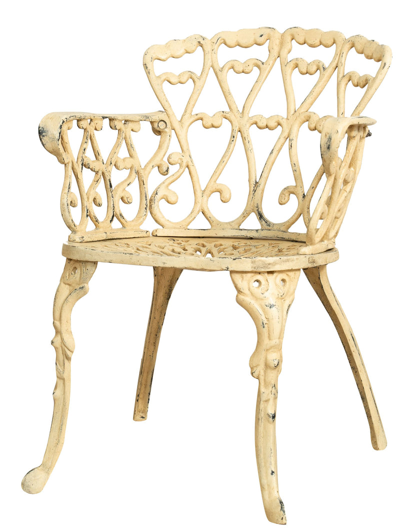 Biscottini Sedia in ghisa da esterno da giardino da pranzo finitura anticata