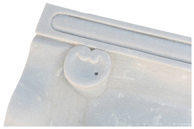 Biscottini Acquaio in marmo bianco L95xPR54xH17 cm Vasca realizzata completamente