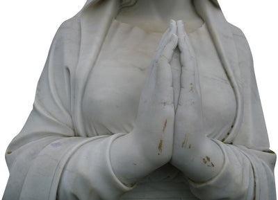 Biscottini Madonna di Lourdes in marmo L62xPR45xH215 cm Statua dimensioni Raffigurante