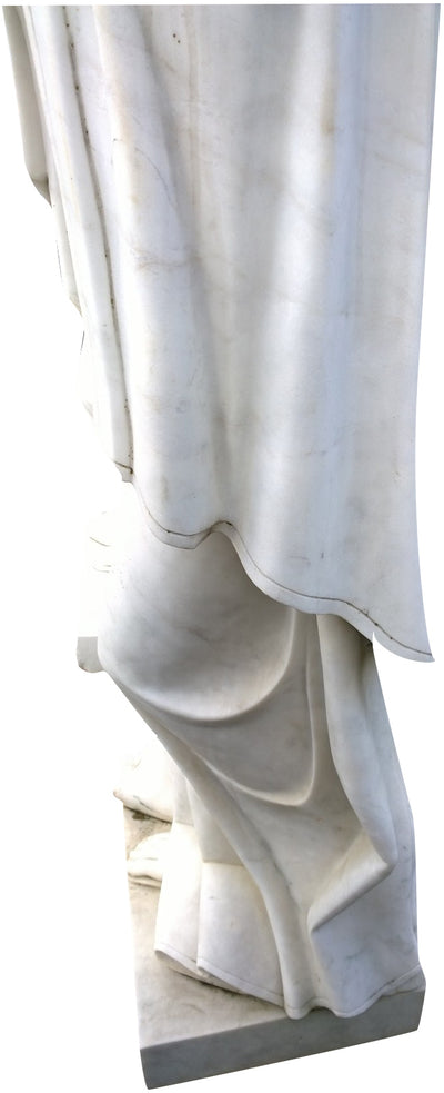 Biscottini Madonna di Lourdes in marmo L62xPR45xH215 cm Statua dimensioni Raffigurante