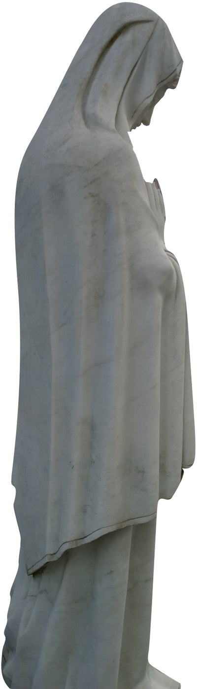 Biscottini Madonna di Lourdes in marmo L62xPR45xH215 cm Statua dimensioni Raffigurante