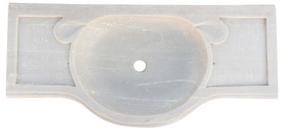 Biscottini Acquaio in marmo bianco L100xPR46xH15 cm Vasca realizzata completamente