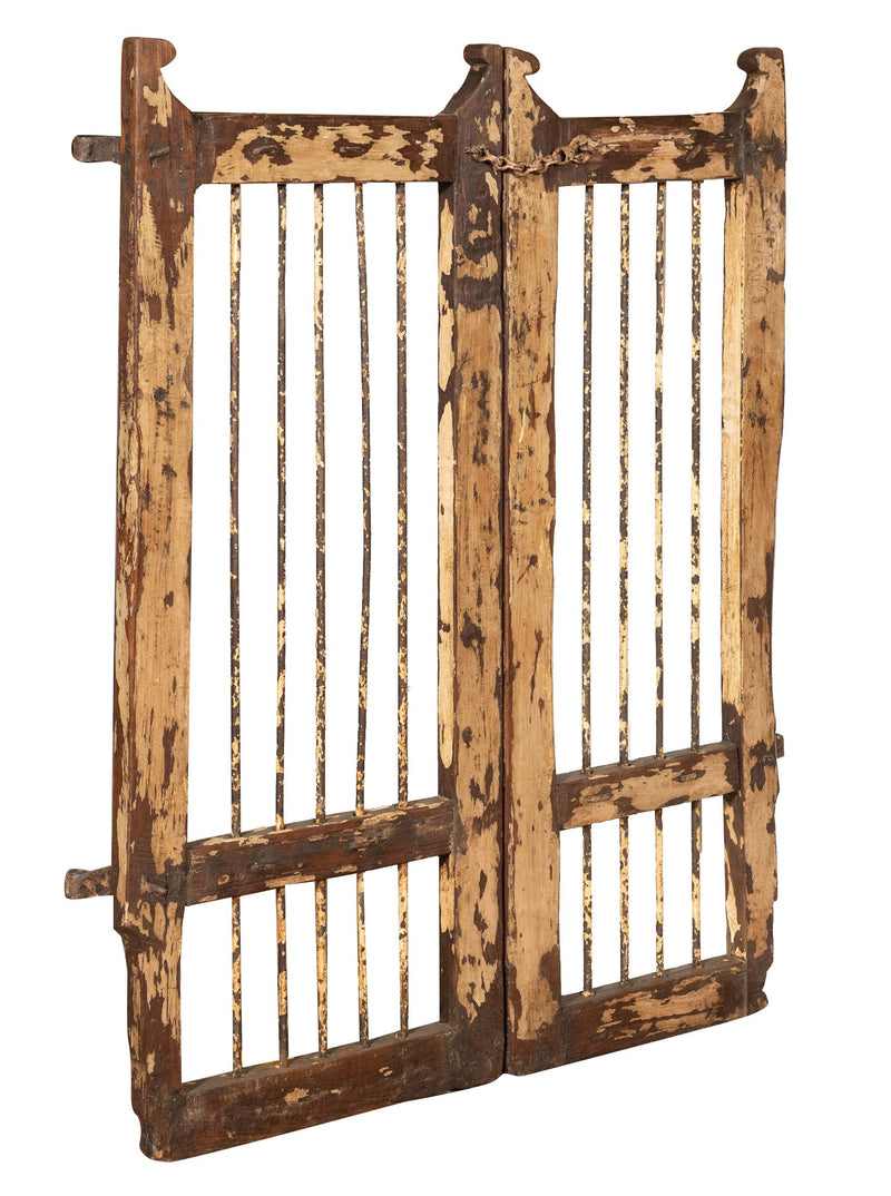 Biscottini Cancello in legno massello e ferro, da interno e da esterno