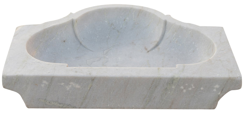 Biscottini Acquaio in marmo bianco L77xPR55xH13 cm Vasca realizzata completamente