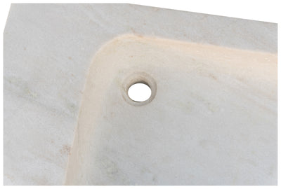 Biscottini Acquaio in marmo bianco L89xPR52xH13 cm Vasca realizzata completamente