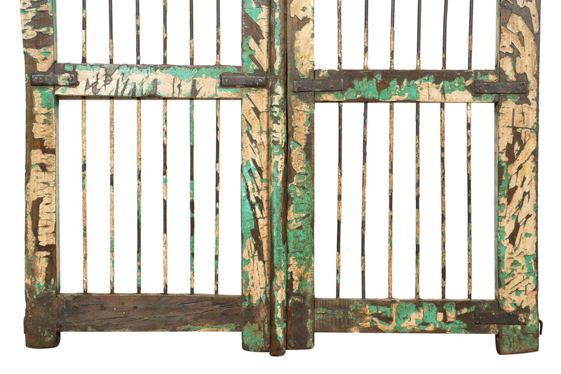 Biscottini Cancello in legno massello e ferro, da interno e da esterno Molto solido robusto