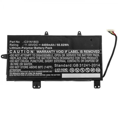 CoreParts MBXAS-BA0284 ricambio per laptop Batteria (Laptop Battery for Asus - 50.82Wh Li-Polymer 11.55V - 4400mAh for Asus UX480 50.82Wh Li-Polymer 11.55V 4400mAh for Asus UX480FD - Warranty: 12M)