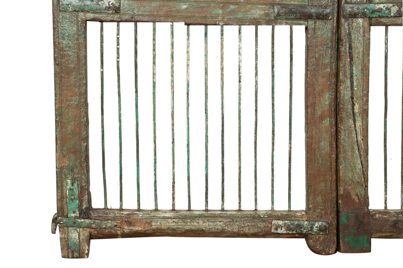 Biscottini Cancello in legno massello e ferro, da interno e da esterno Molto solido robusto