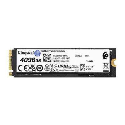 Kingston Technology KC3000 M.2 4096 GB PCI Express 4.0 3D TLC NVMe