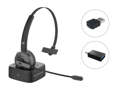 Conceptronic Polona03bda Cuffia A Padiglione Ufficio Bluetooth Base Di Ricarica Nero