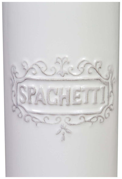 Biscottini Contenitore per spaghetti in porcellana bianca Shabby L10xPR10xH30 cm