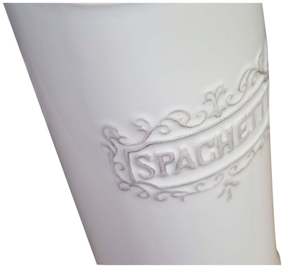 Biscottini Contenitore per spaghetti in porcellana bianca Shabby L10xPR10xH30 cm