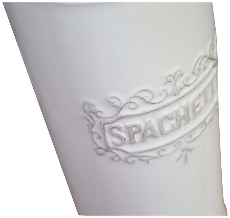 Biscottini Contenitore per spaghetti in porcellana bianca Shabby L10xPR10xH30 cm