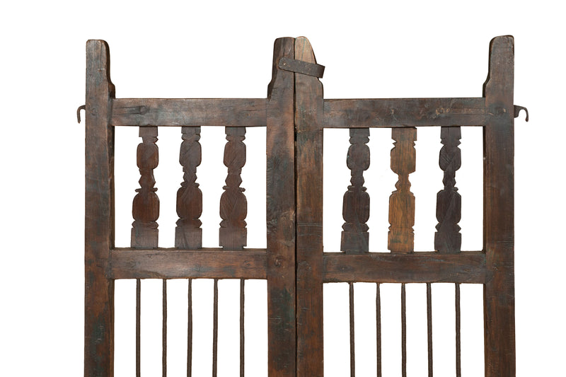 Biscottini Cancello in legno massello e ferro, da interno e da esterno Molto solido robusto