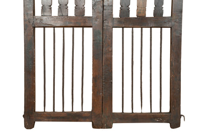 Biscottini Cancello in legno massello e ferro, da interno e da esterno Molto solido robusto