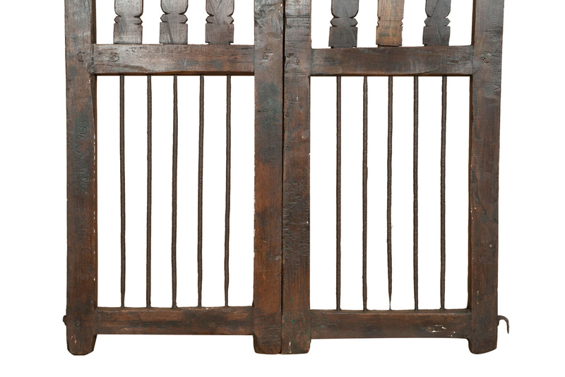 Biscottini Cancello in legno massello e ferro, da interno e da esterno Molto solido robusto