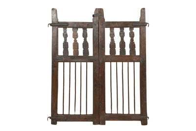 Biscottini Cancello in legno massello e ferro, da interno e da esterno Molto solido robusto