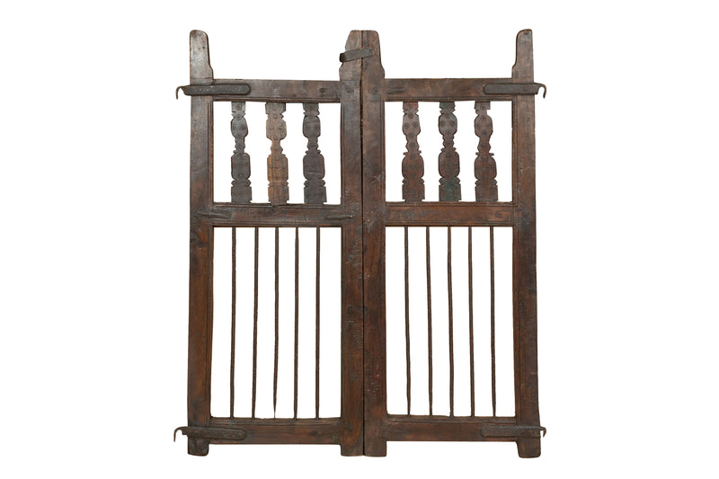 Biscottini Cancello in legno massello e ferro, da interno e da esterno Molto solido robusto