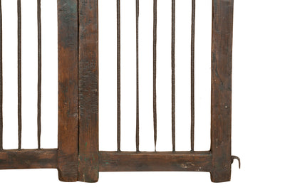 Biscottini Cancello in legno massello e ferro, da interno e da esterno Molto solido robusto