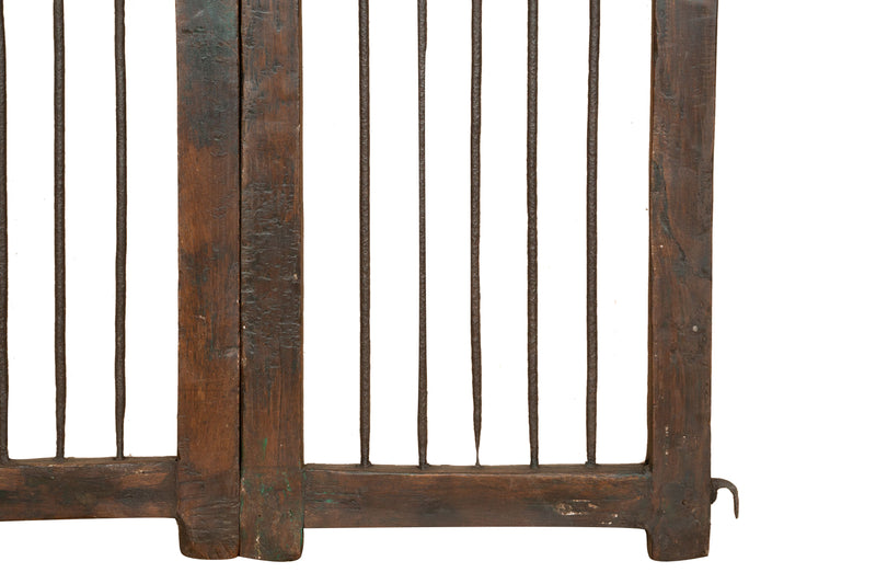 Biscottini Cancello in legno massello e ferro, da interno e da esterno Molto solido robusto