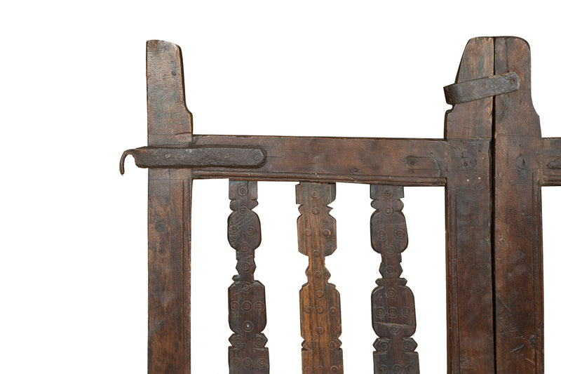 Biscottini Cancello in legno massello e ferro, da interno e da esterno Molto solido robusto