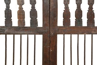 Biscottini Cancello in legno massello e ferro, da interno e da esterno Molto solido robusto