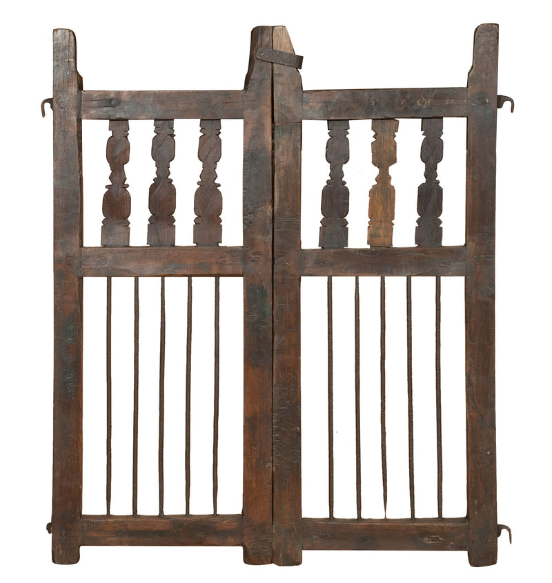 Biscottini Cancello in legno massello e ferro, da interno e da esterno Molto solido robusto