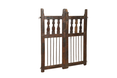 Biscottini Cancello in legno massello e ferro, da interno e da esterno Molto solido robusto